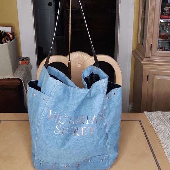 Victoria's Secret denim large tote - Picture 1 of 9